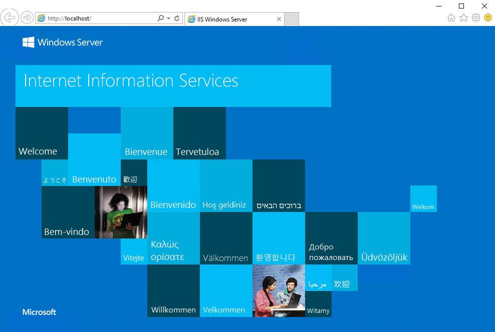 iis default page