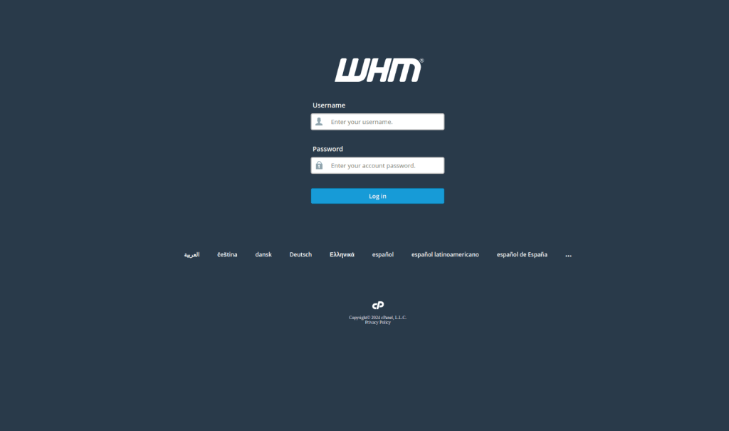 whm cpanel