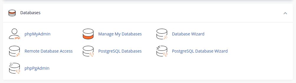database pada cpanel