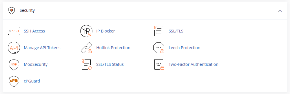 keamanan pada cpanel