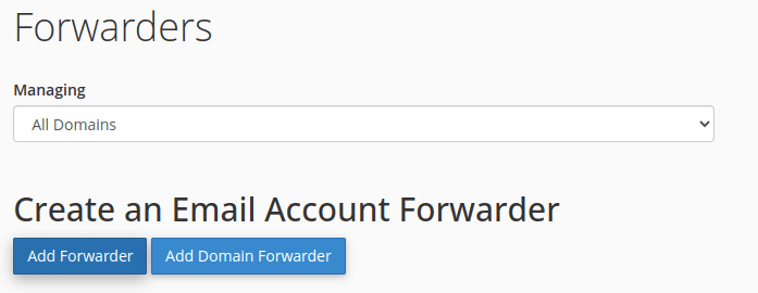 Create an Email Account Forwarder
