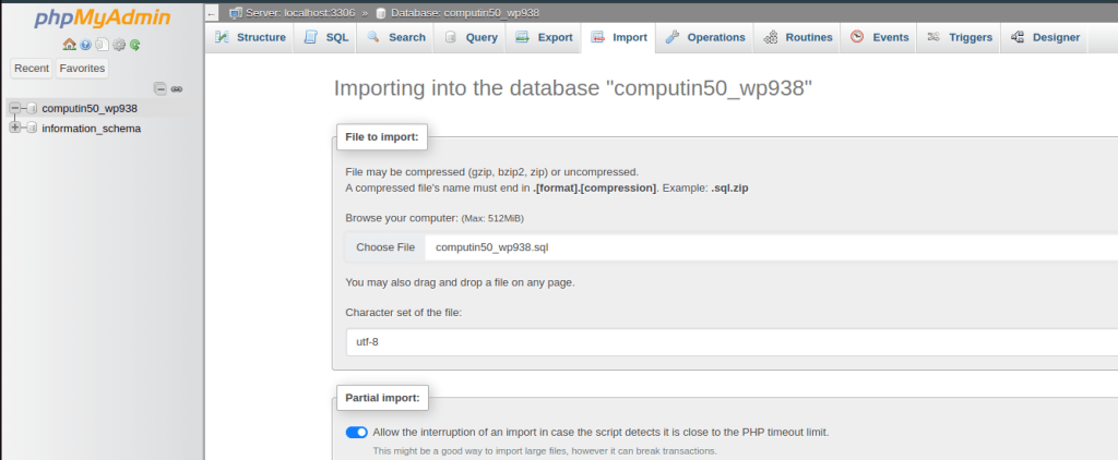 select db file