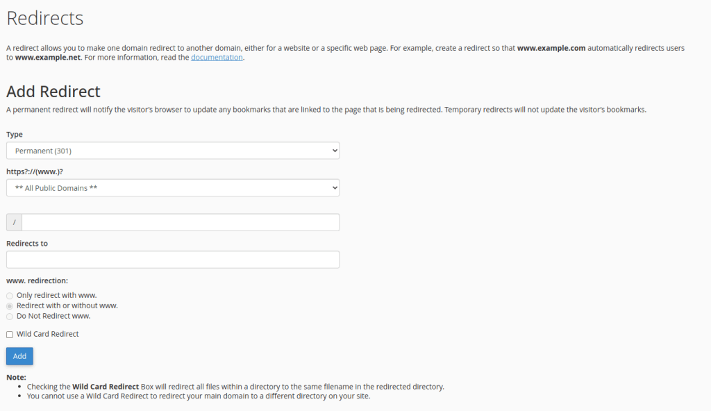 redirect domain