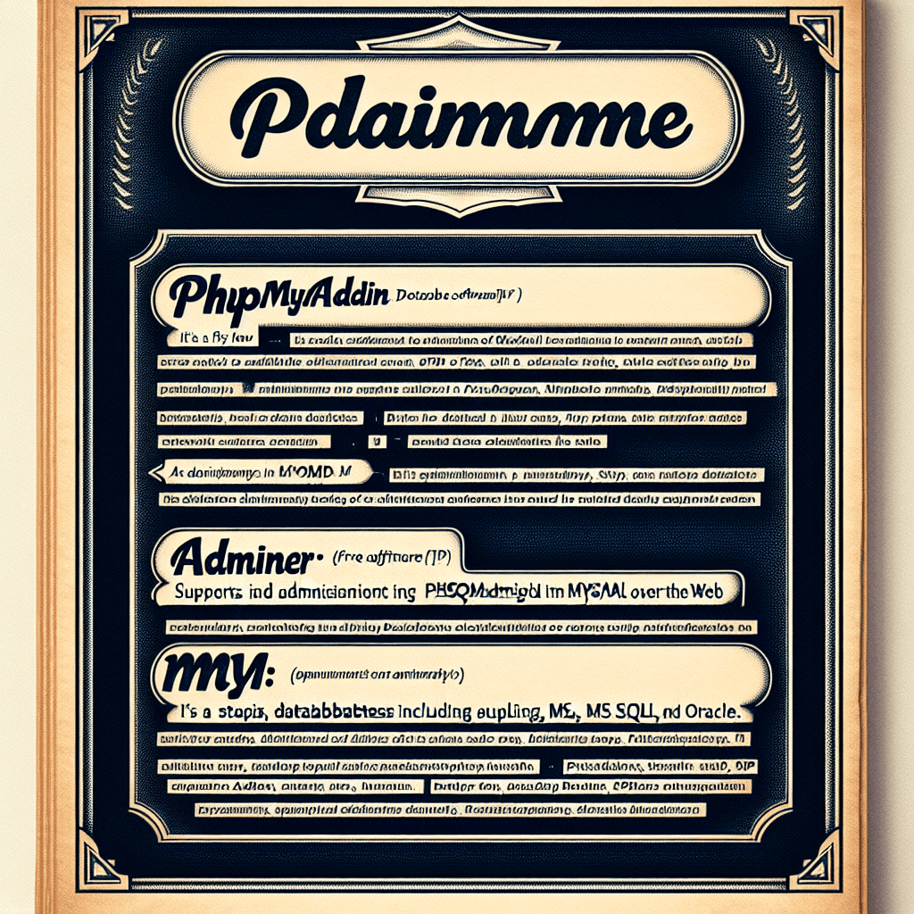 Apa itu phpMyAdmin dan Adminer