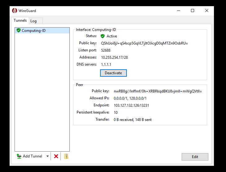 wireguard aktif